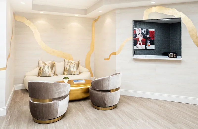About Our Practice - interior photo of KH Plastic Surgery lobby in NYC