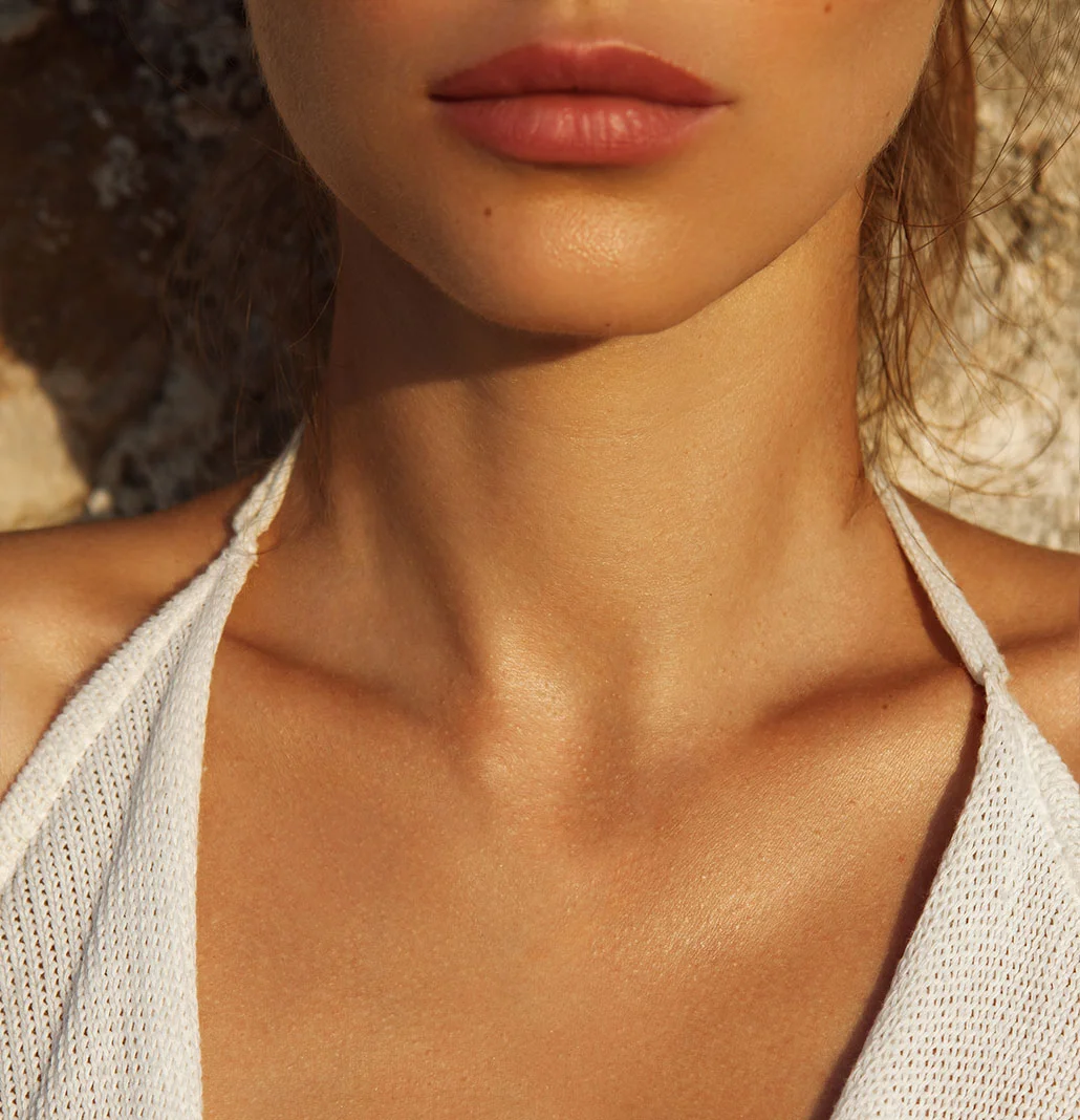 Close up of a woman's neck area | Kybella | NYC